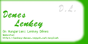 denes lenkey business card
