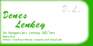 denes lenkey business card